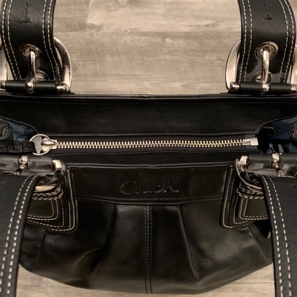 Coach Soho Pleated Black Soft Bag Tote - Picture 6 of 8